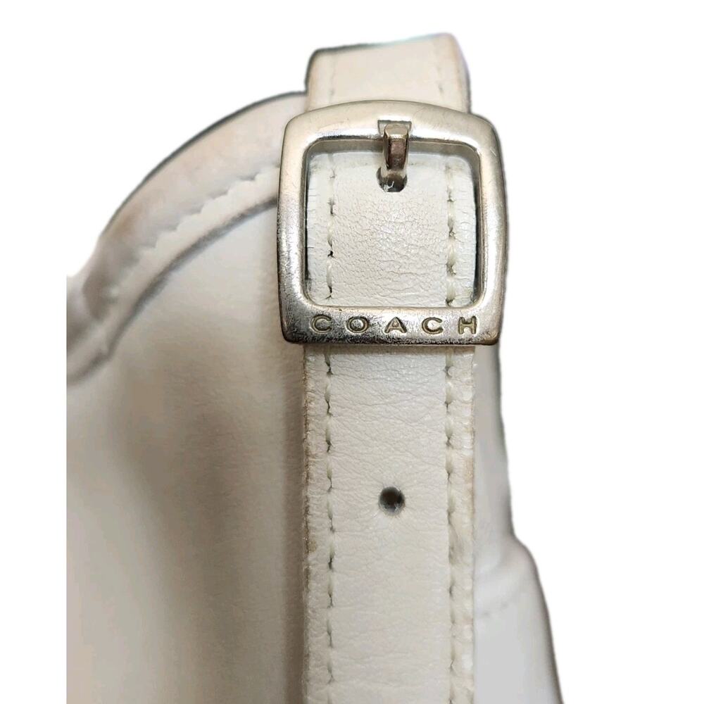 Vintage Coach Leather Mambo Hobo Shoulder Crossbody Bag Authentic White 9062 - Picture 6 of 16